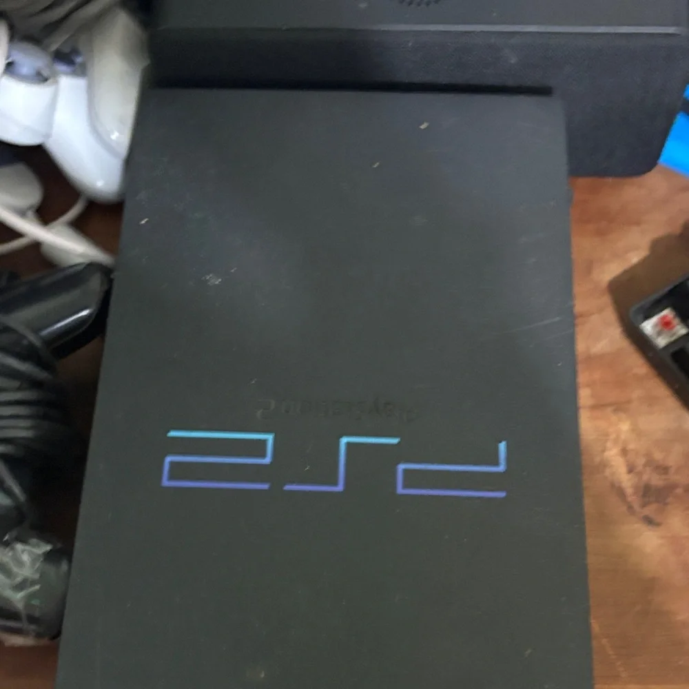 Sony PS2 Console - Black with Blue Accents